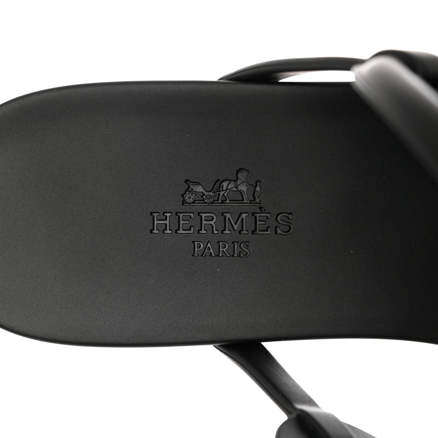Hermes Rubber Womens Egerie Sandals 38 Black 7 of 9