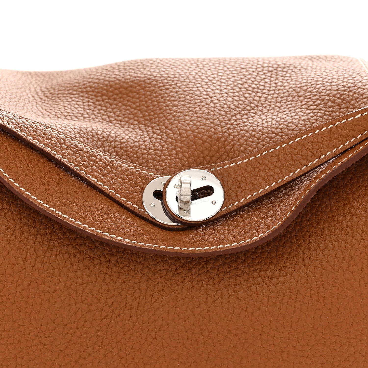 Hermes Taurillon Clemence Lindy 26 Gold 8 of 11