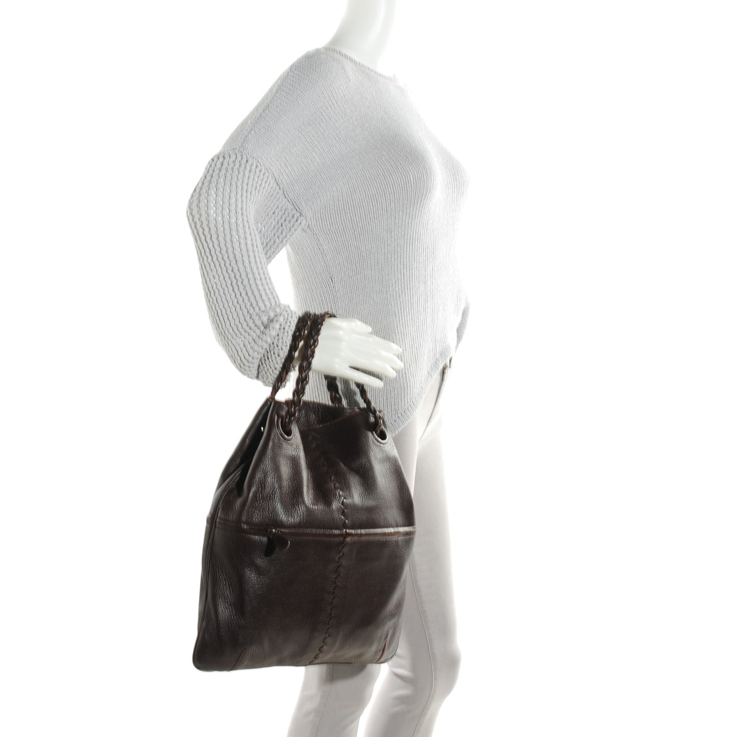 Cervo Deerskin Julie Tote Ebano