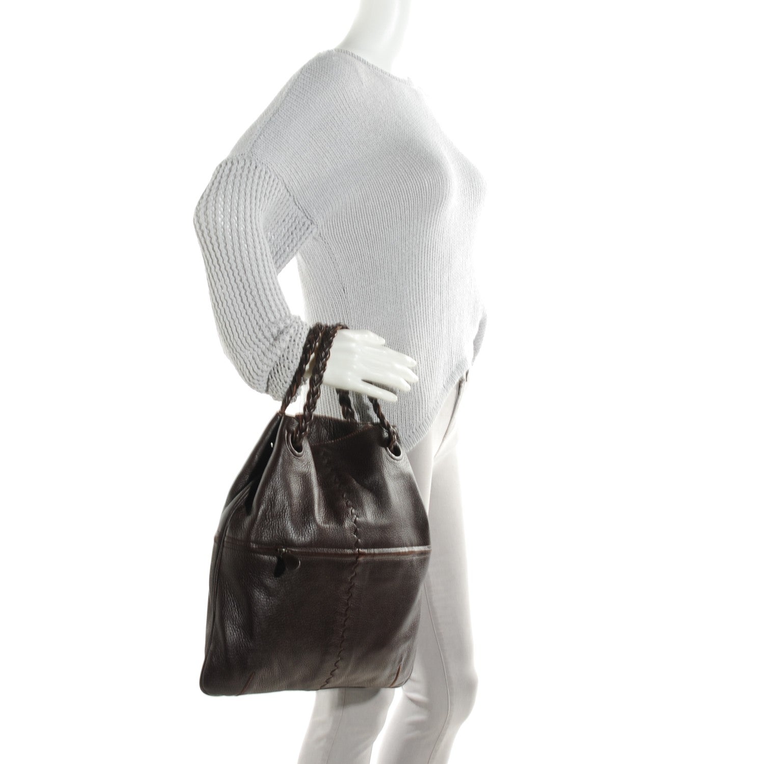 Bottega Veneta Cervo Deerskin Julie Tote Ebano 2 of 8