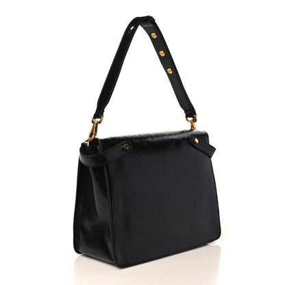 Fendi Agnello Old Shine Large Kan U Shoulder Bag Black 3 of 8