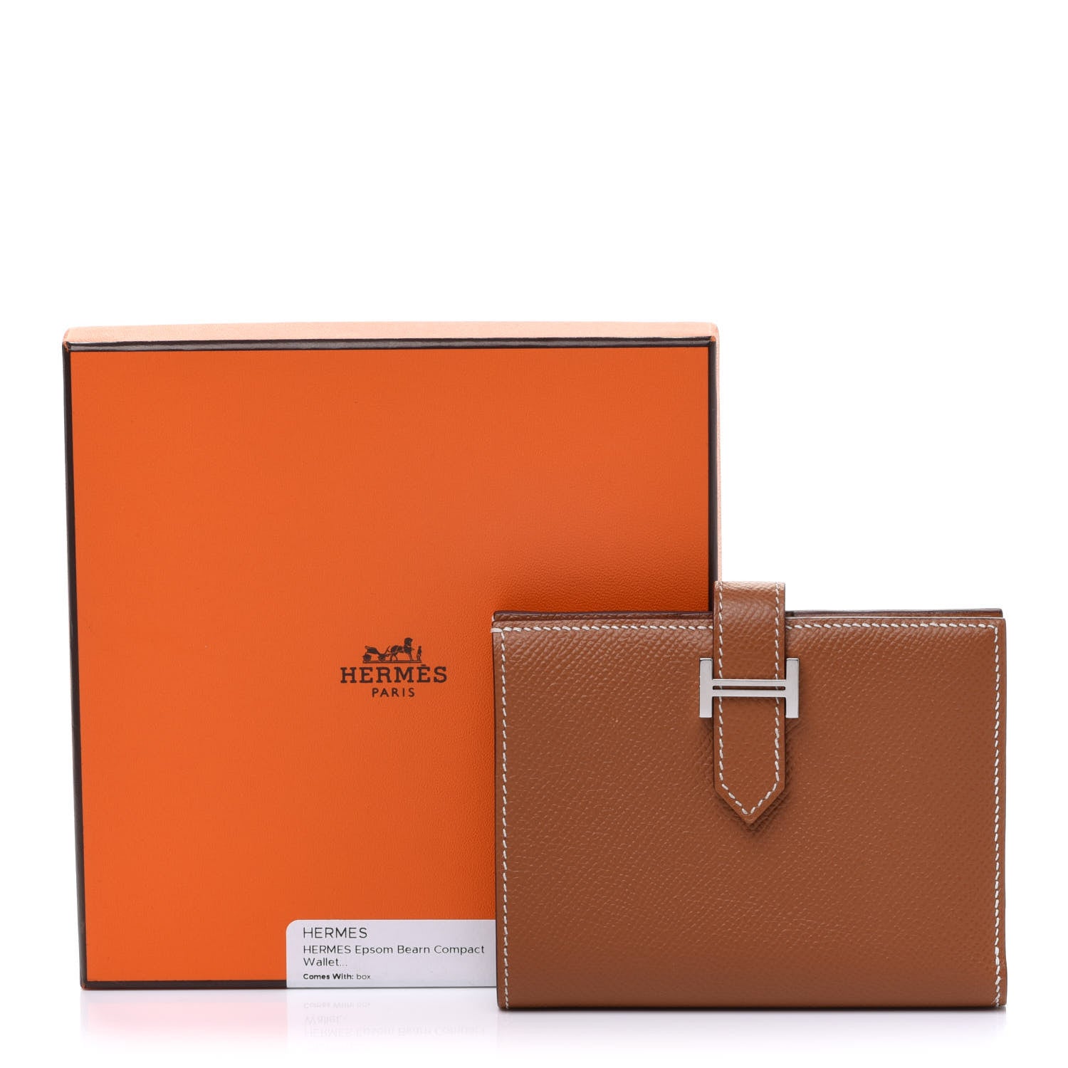 Hermes Epsom Bearn Compact Wallet Gold 9 of 9