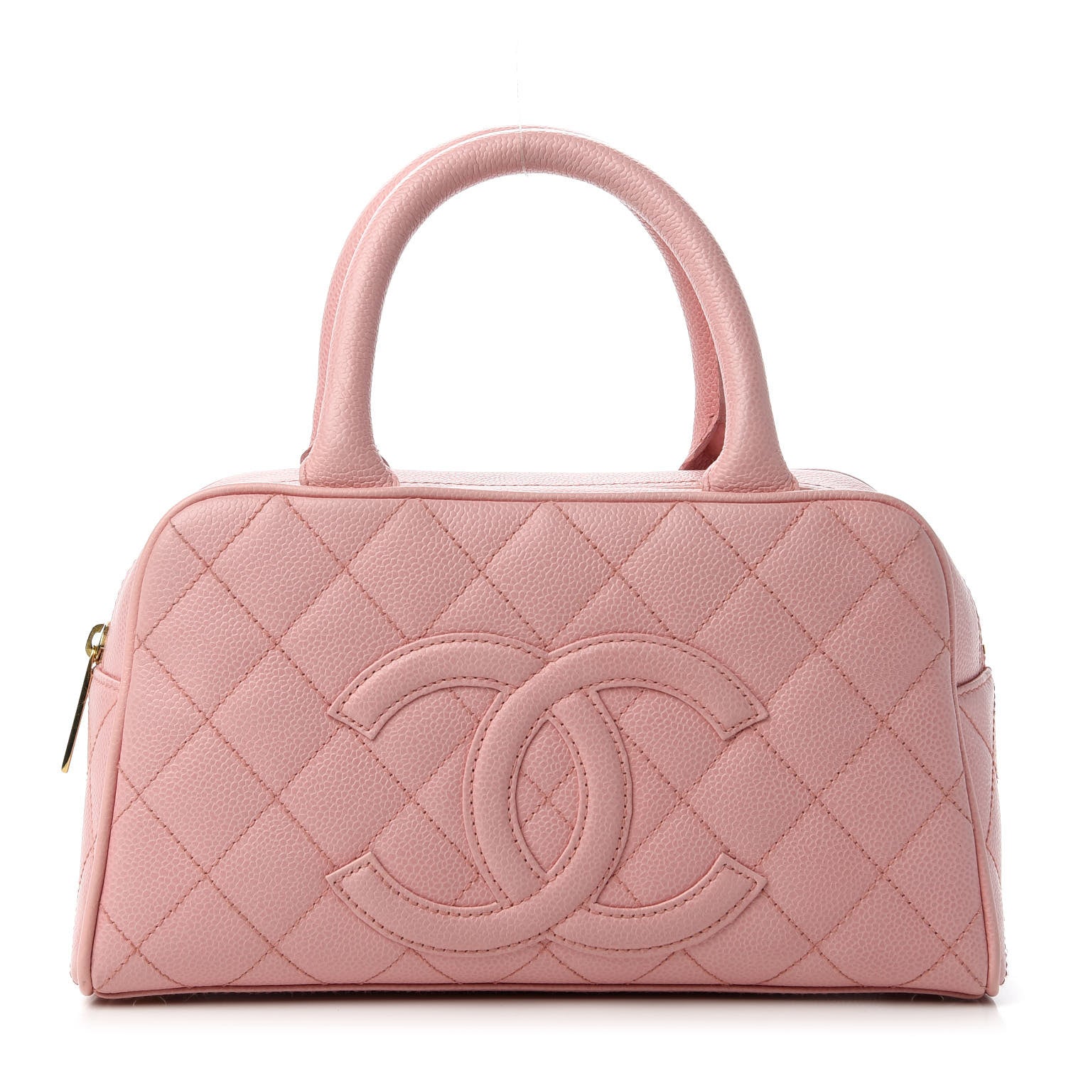 Chanel Caviar Quilted Small Bowler Pink 1 of 10