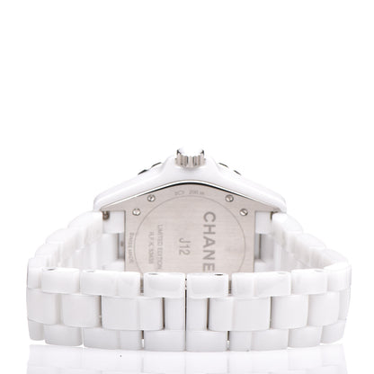 Chanel Stainless Steel Ceramic Diamond Pink Mother of Pearl 38mm J12 Automatic Watch White 4 of 7