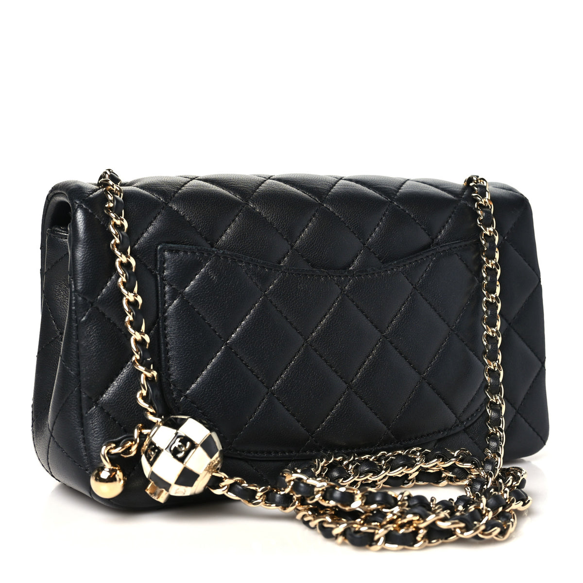 Chanel Lambskin Quilted Enamel Mini Rectangular Pearl Crush Flap Black 3 of 11