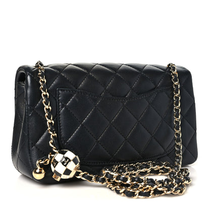 Chanel Lambskin Quilted Enamel Mini Rectangular Pearl Crush Flap Black 3 of 11