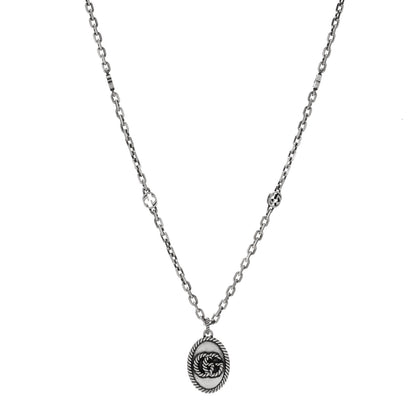 Gucci Sterling Silver Double G Pendant Necklace 1 of 4
