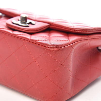 Chanel Lambskin Quilted Mini Square Flap Red 15 of 21