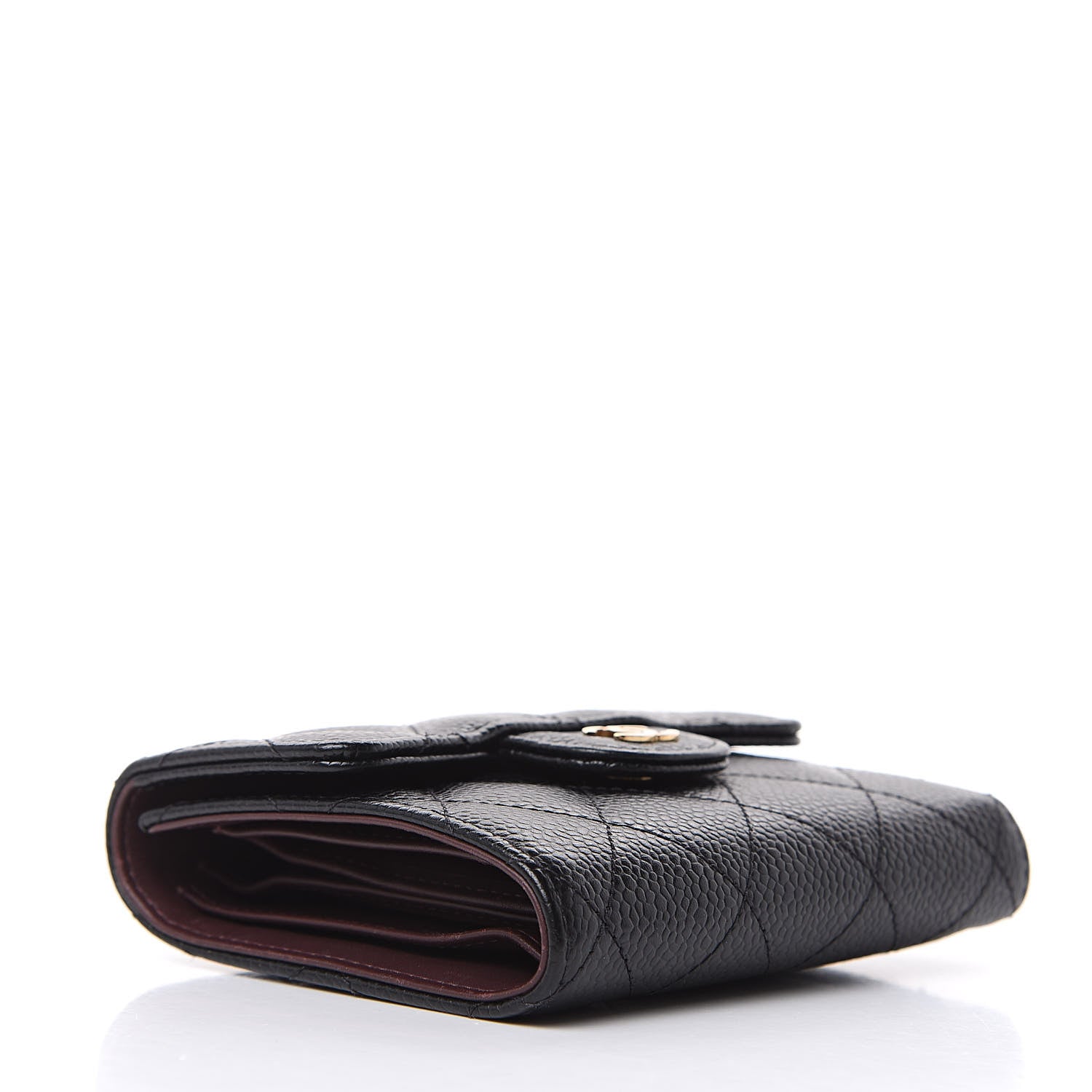 Chanel Caviar Quilted Compact Flap Wallet Black 4 of 10