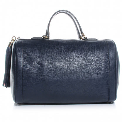 Gucci Pebbled Calfskin Medium Soho Boston Blue 1 of 7