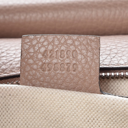 Gucci Calfskin Small Pearly GG Marmont Top Handle Bag Porcelain Rose 8 of 17