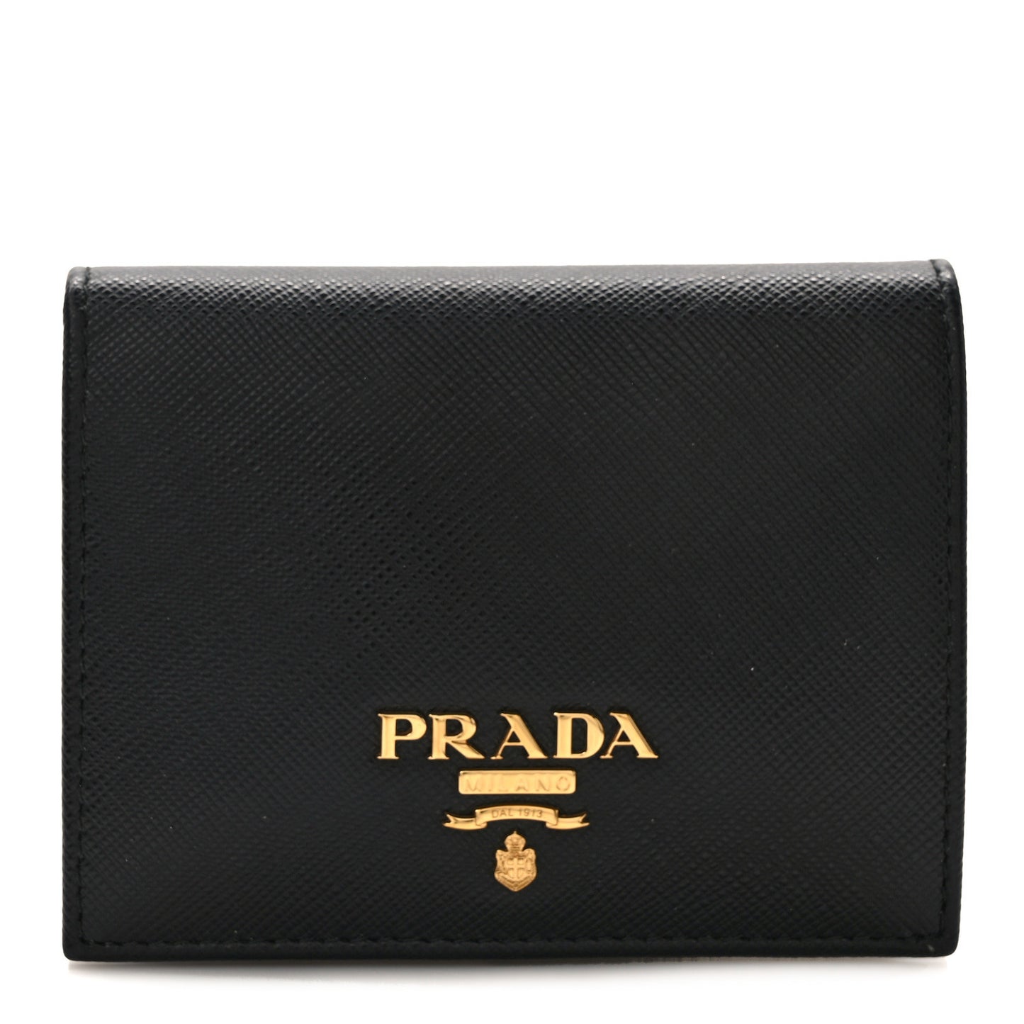 Saffiano Metal Bi-Fold Wallet Black