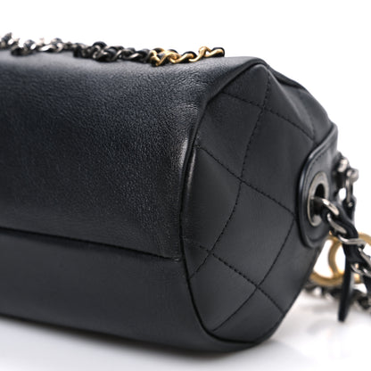 Chanel Metallic Lambskin Signe Bowling Bag Black 10 of 10