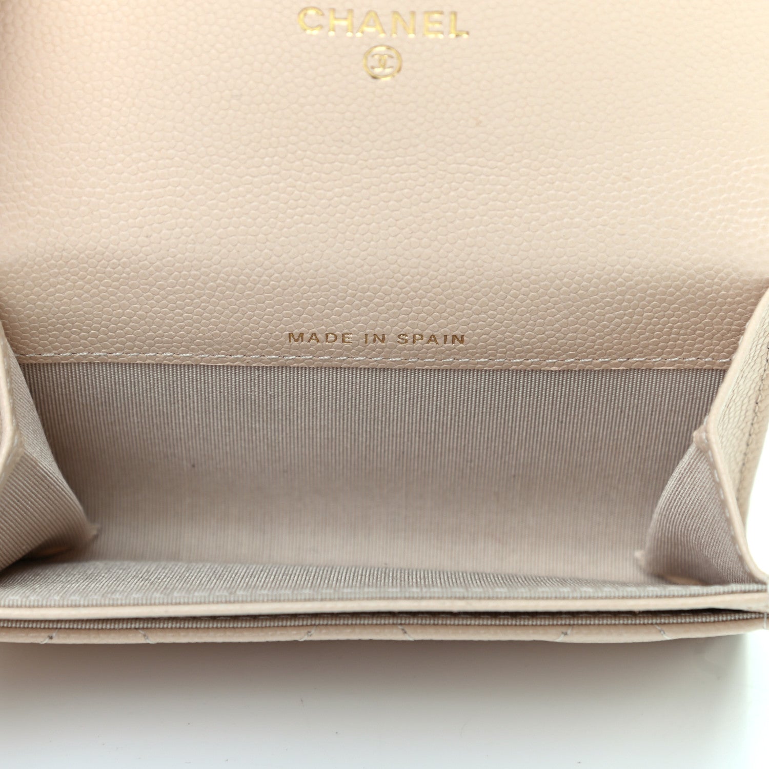 Chanel Caviar Pearl Quilted Coco Candy Flap Card Holder Beige 5 of 8