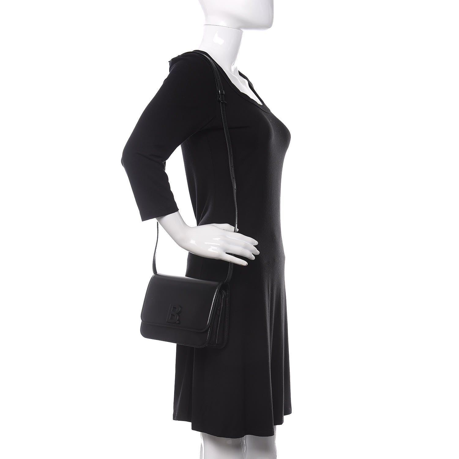 Balenciaga Shiny Box Calfskin Small B Bag Black 2 of 11