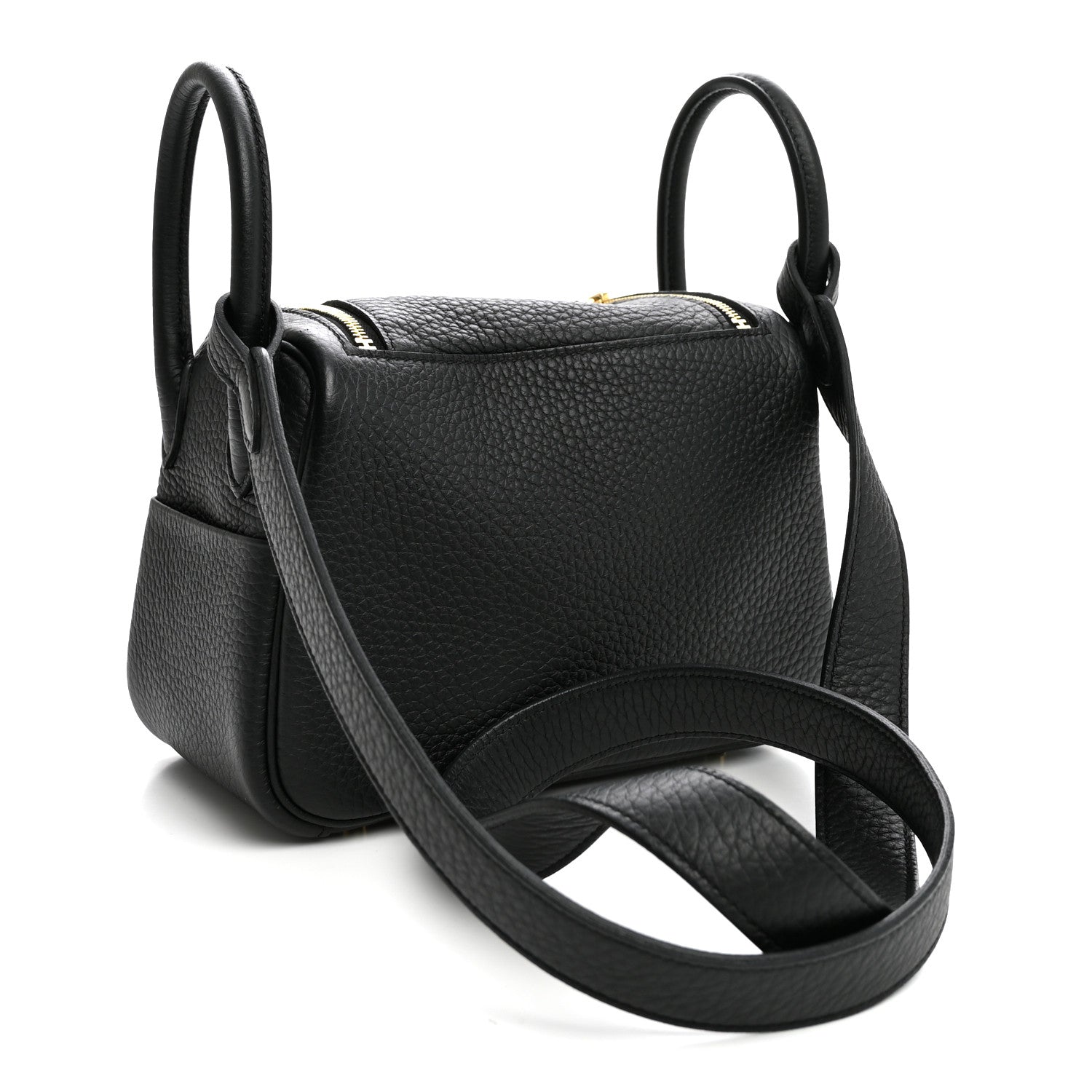 Hermes Taurillon Clemence Mini Lindy 20 Black 2 of 10