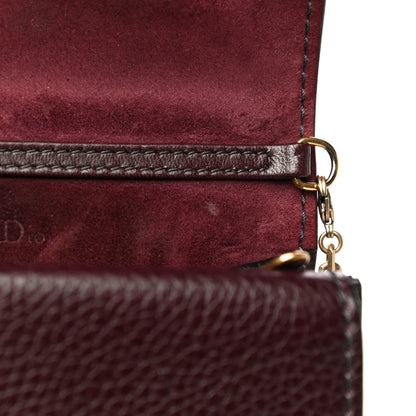Christian Dior Grained Calfskin D-Bee Crossbody Burgundy 15 of 16