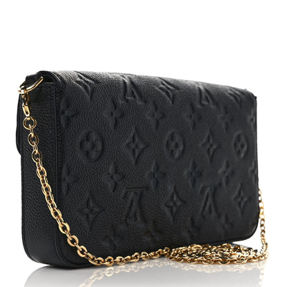 Louis Vuitton Empreinte Pochette Felicie Chain Wallet Black 3 of 9