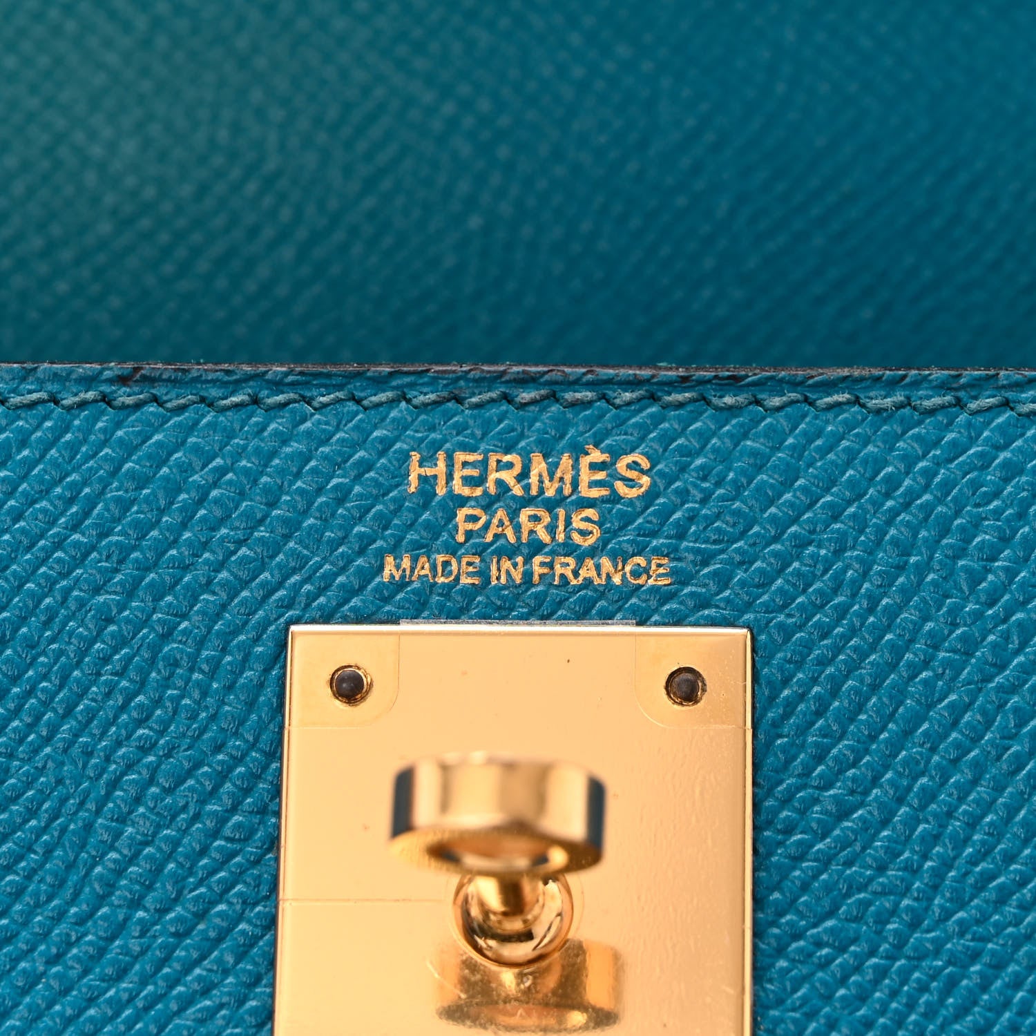 Hermes Epsom Kelly Sellier 32 Bleu Izmir 6 of 16