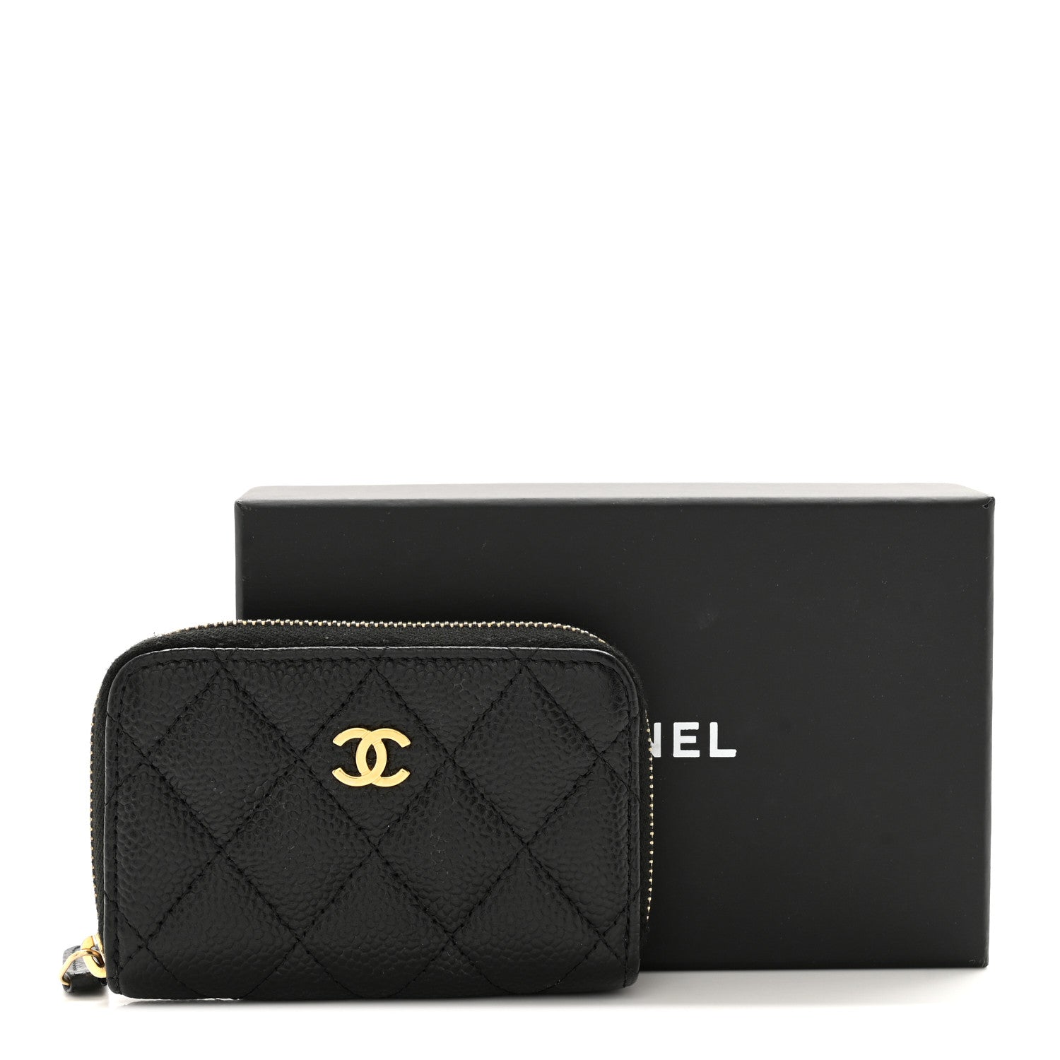 Chanel Caviar Quilted Zip Coin Purse Black 8 of 8