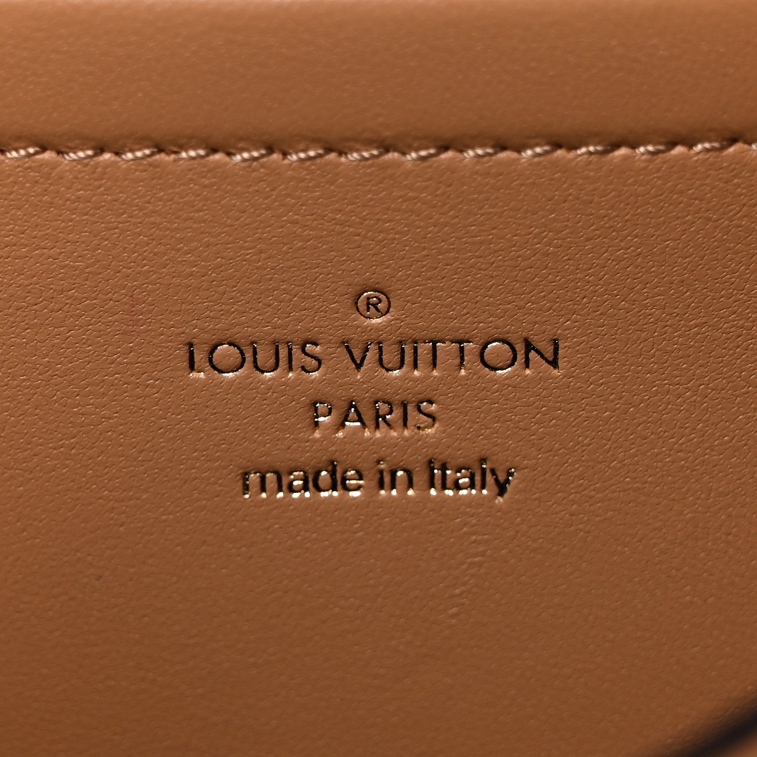 Louis Vuitton Lambskin Embossed Monogram Pochette Coussin Camel 6 of 8