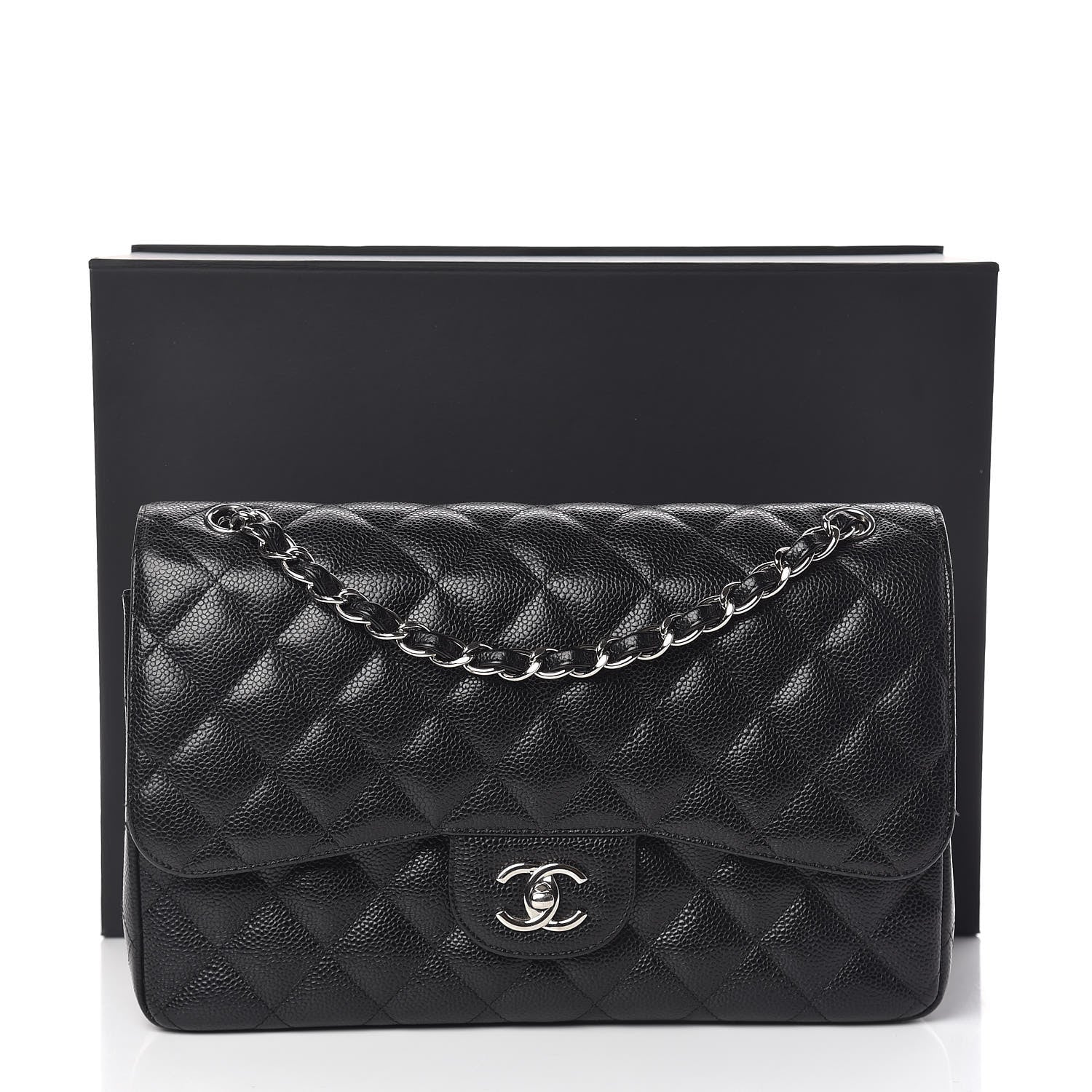 Chanel Caviar Quilted Jumbo Double Flap Black 10 of 10