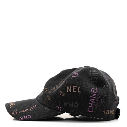 Chanel Denim Mood Cap Hat Black 4 of 8