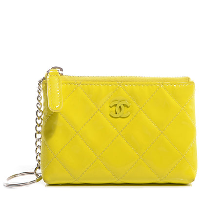 Chanel Patent Key Holder Case Jaune Yellow 1 of 8