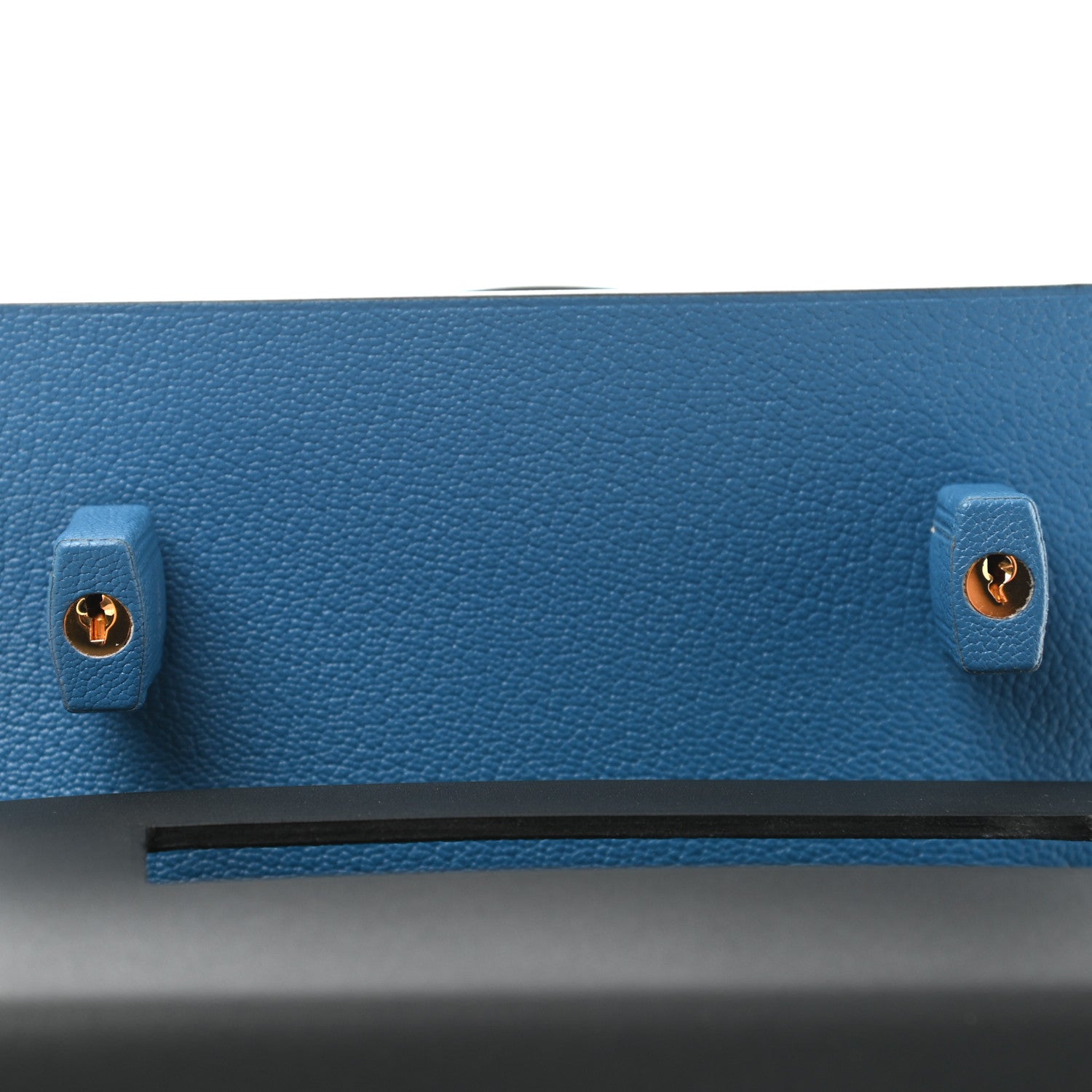 Hermes Vache Hunter Shiny Alligator Petit H Box Bag Bleu Marine Bleu Saphir 10 of 10