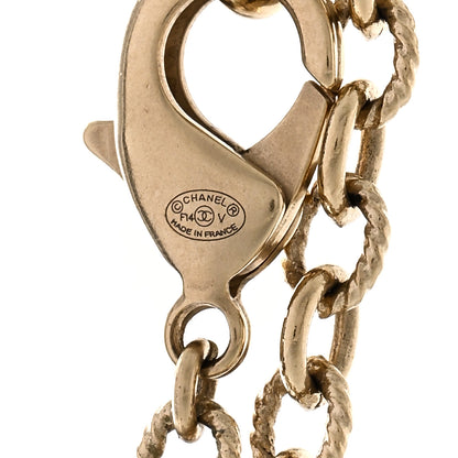 Chanel Graduated Pearl Crystal Twisted CC Long Necklace Gold 5 of 5