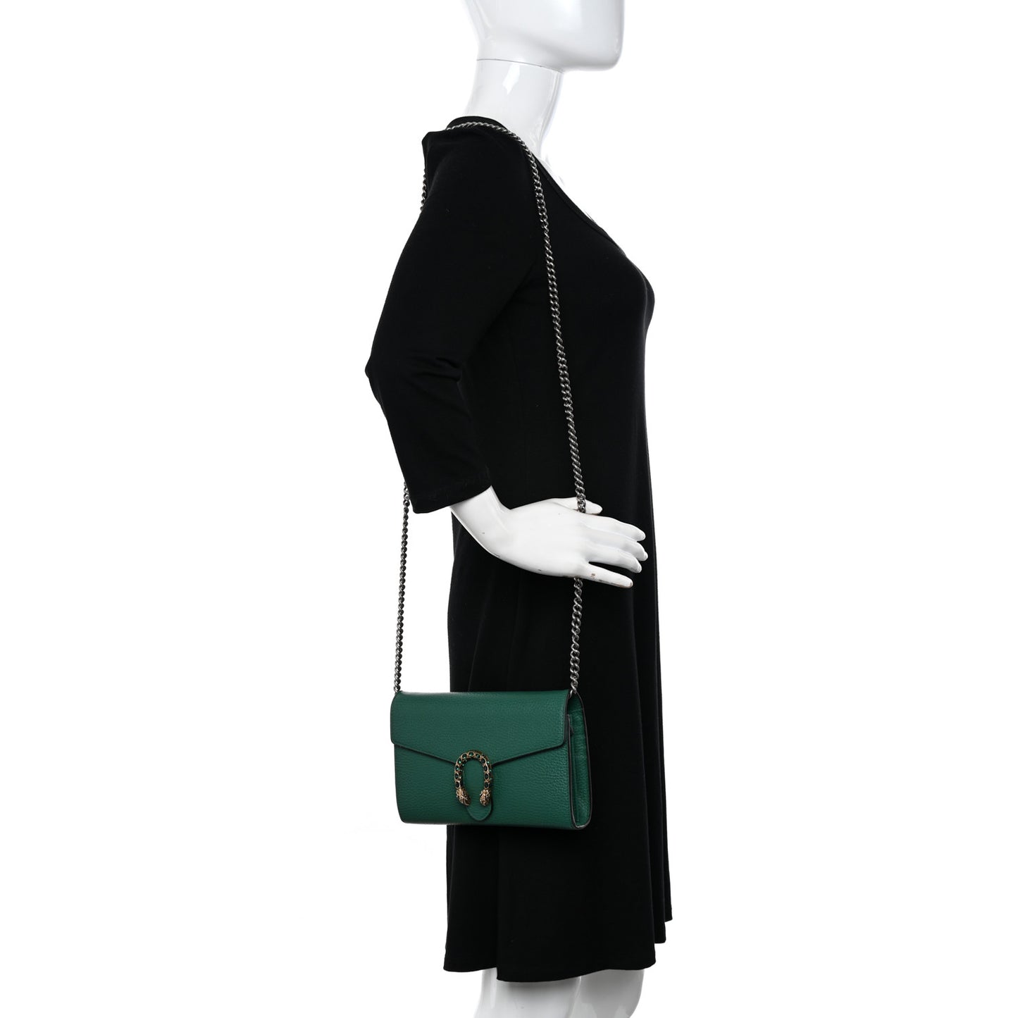 Calfskin Mini Dionysus Chain Wallet Emerald