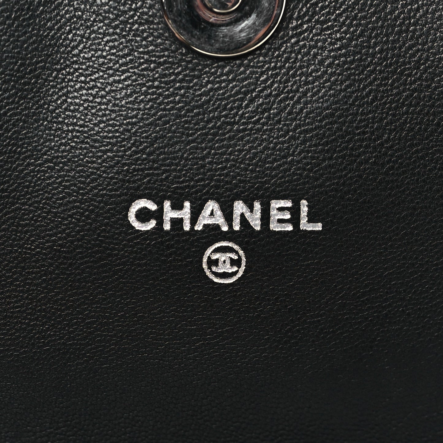 Lambskin Half Moon Wallet On Chain WOC Black