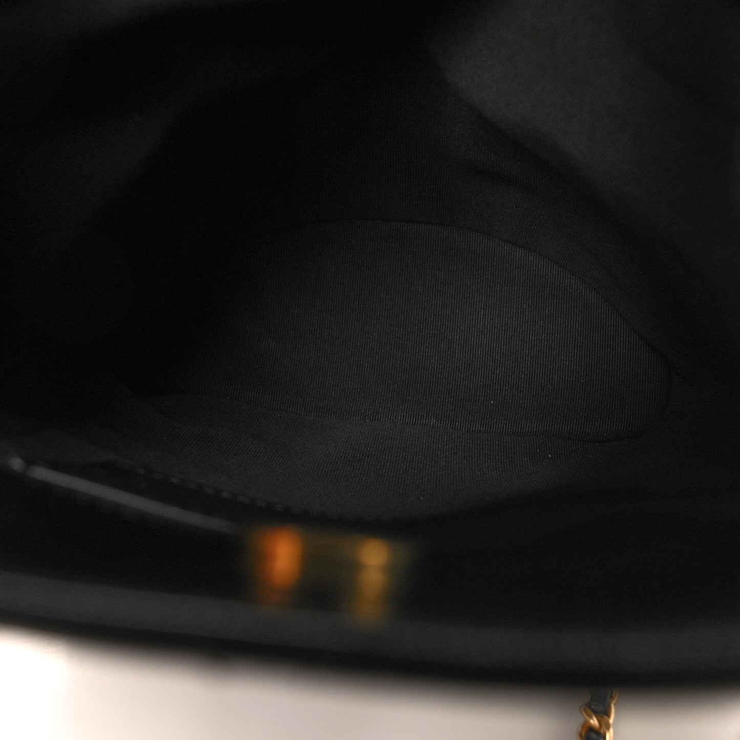 Shiny Lambskin Quilted Double Pocket Backpack Black