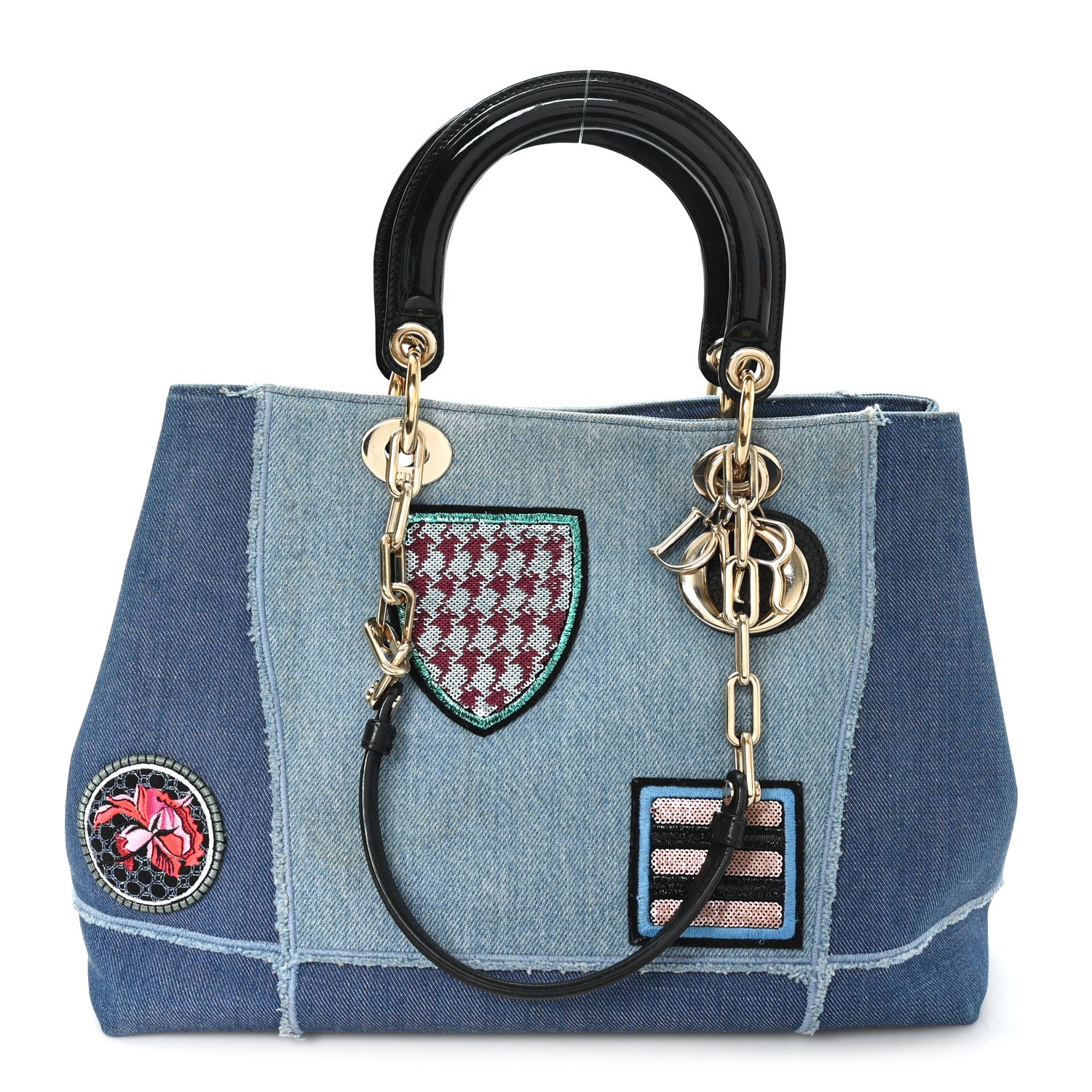 Christian Dior Denim Dior D Light Tote Blue 1 of 11