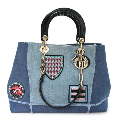 Christian Dior Denim Dior D Light Tote Blue 1 of 11