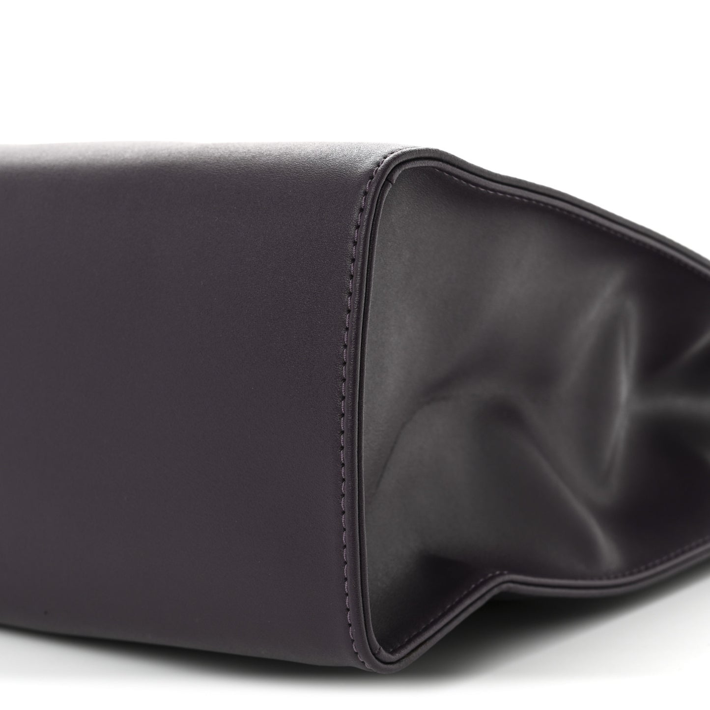 Vegan Leather Medium Shopping Bag Eggplant