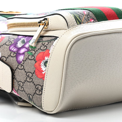Gucci GG Supreme Monogram Flora Web Small Ophidia Day Backpack White 8 of 9