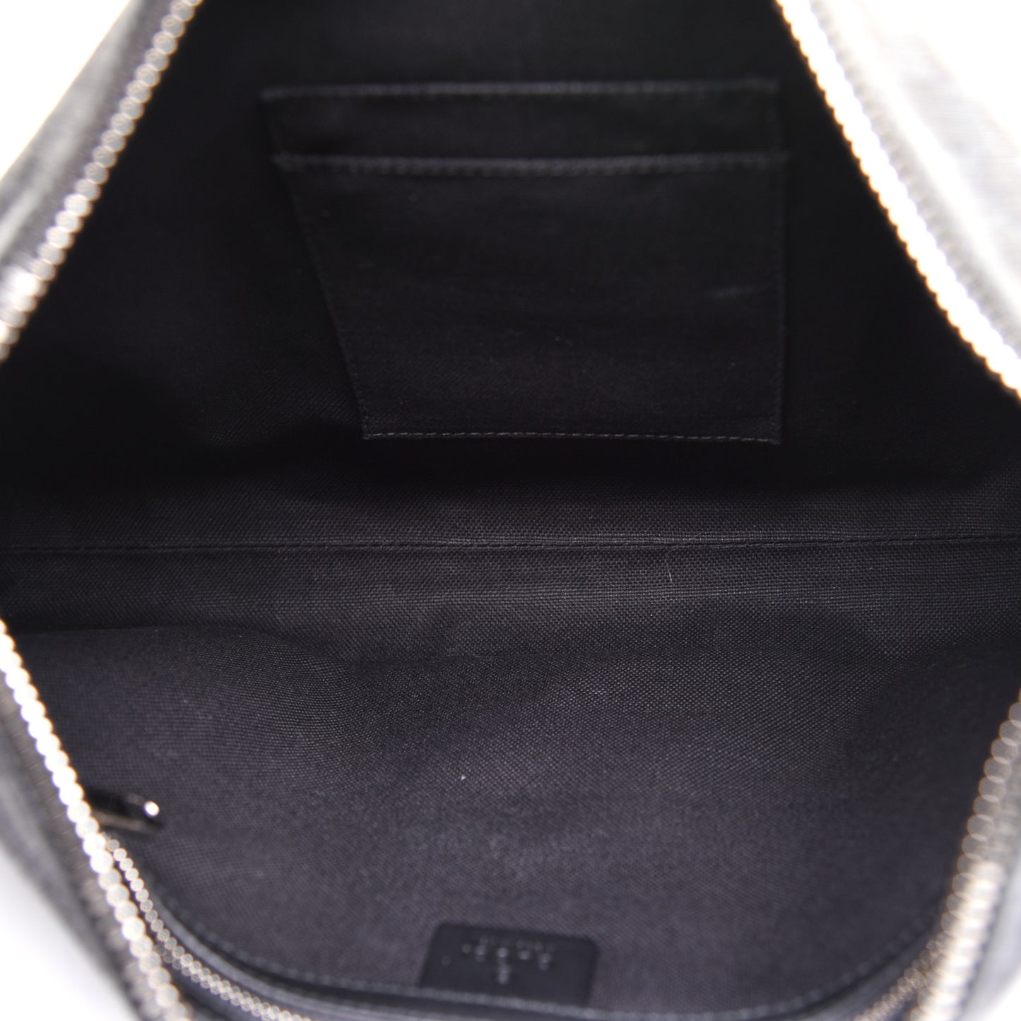 Soft GG Supreme Monogram Appia Calfskin Web East West Messenger Bag Black Grey