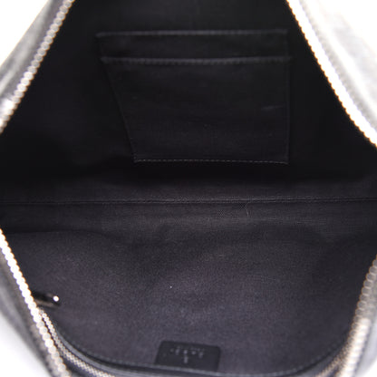 Gucci Soft GG Supreme Monogram Appia Calfskin Web East West Messenger Bag Black Grey 5 of 11
