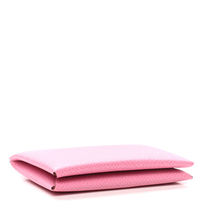 Hermes Epsom Calvi Duo Card Case Rose Confetti 4 of 8
