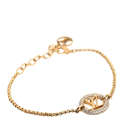 Louis Vuitton Metal Crystal Louise By Night Bracelet Gold 1 of 4