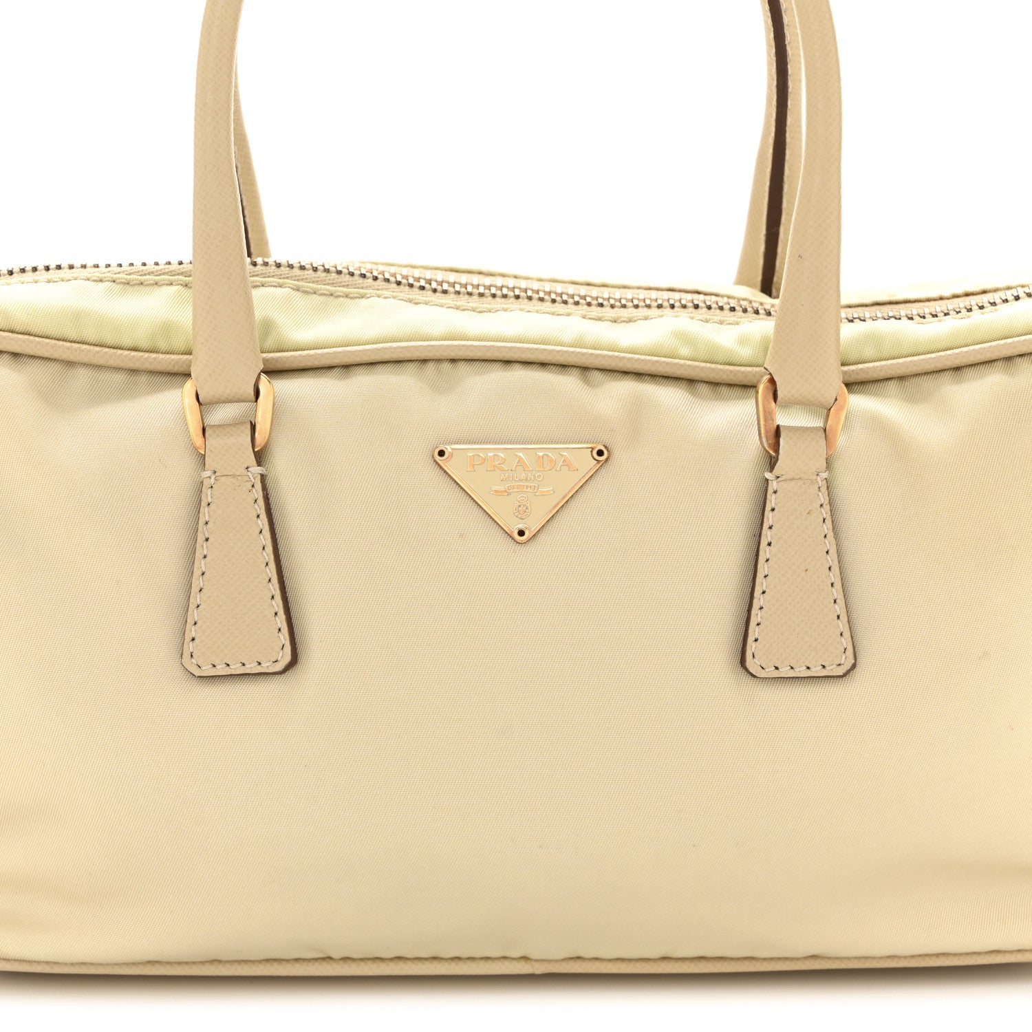Prada Nylon Saffiano Top Handle Bag Lino 8 of 13