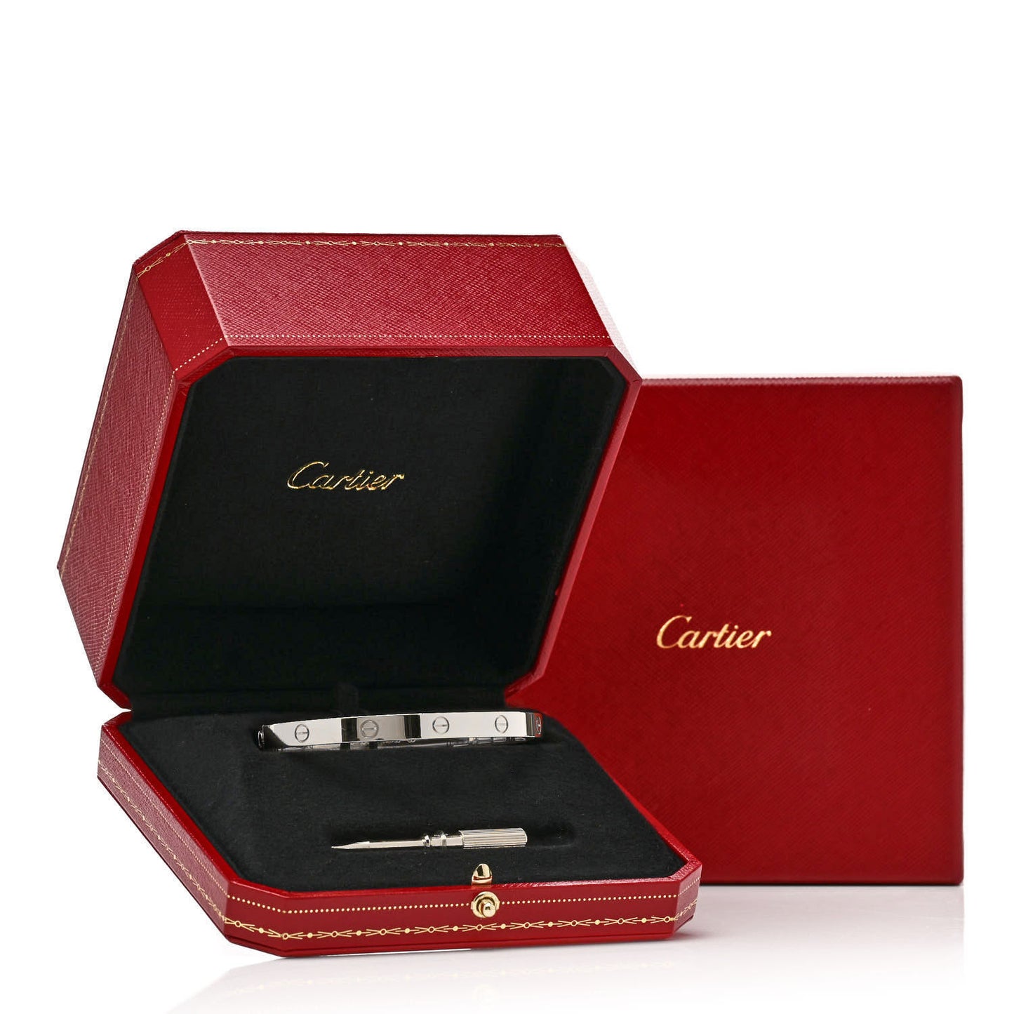 18K White Gold LOVE Bracelet 20