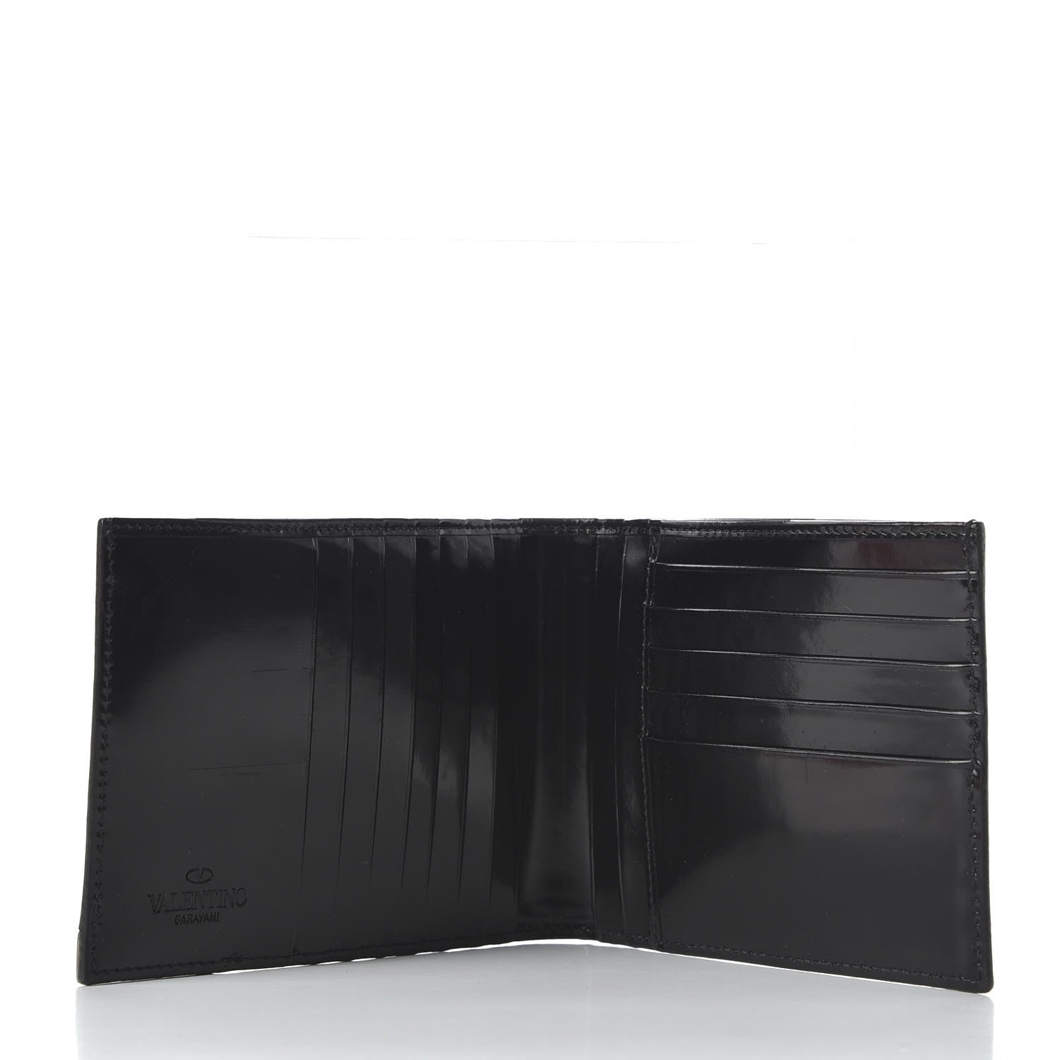 Valentino Garavani Smooth Calfskin Bi-Fold Wallet Black 9 of 20