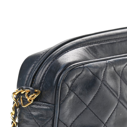 Chanel Lambskin Quilted CC Tassel Camera Case Navy 14 of 16