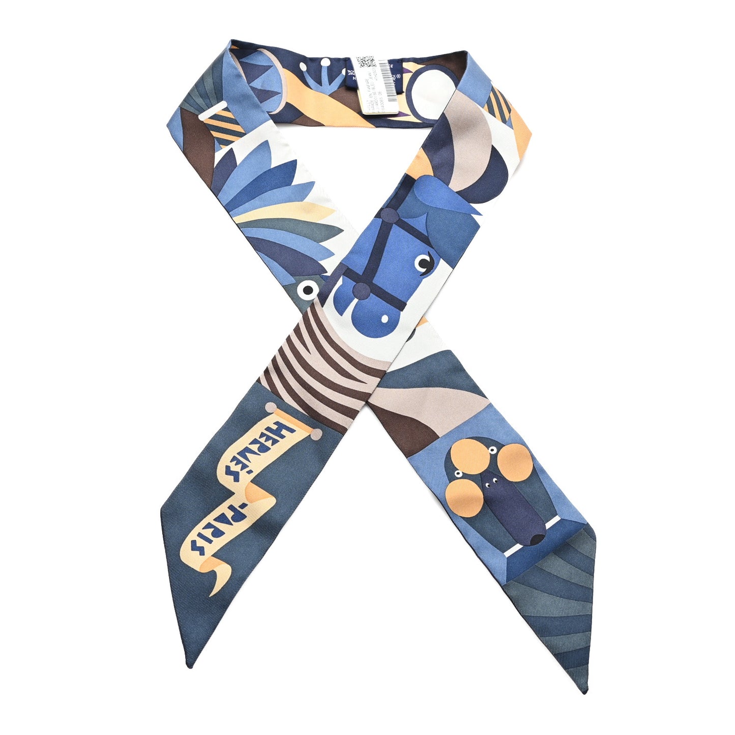Silk Parade En Fanfare Twilly Ajaccio Ardoise Bleu Jean