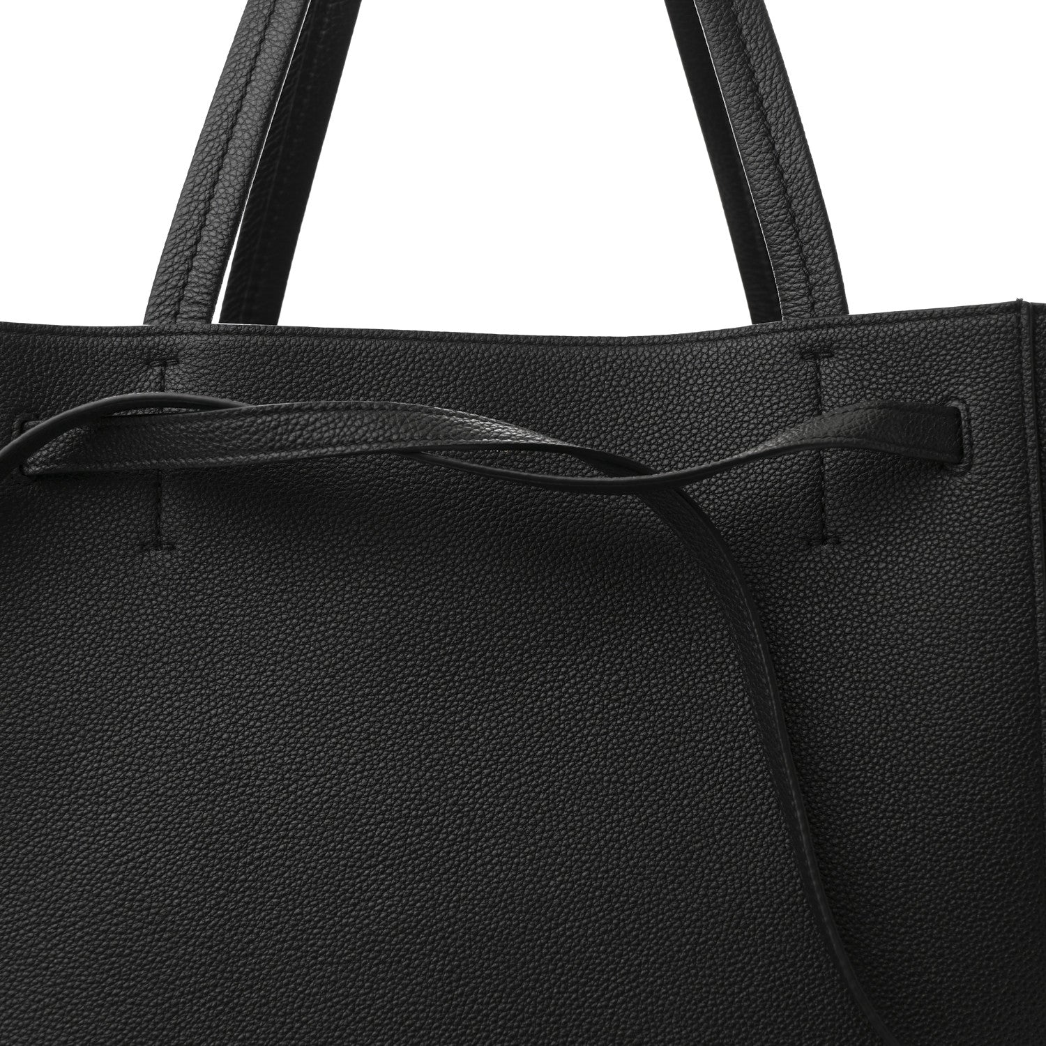 Celine Soft Grained Calfskin Medium Belt Cabas Phantom Black 8 of 10