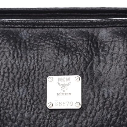 MCM Visetos Medium Anya Zip Top Shopper Tote Black 9 of 9