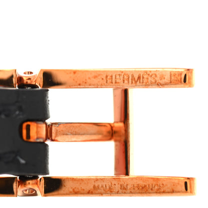 Hermes Chamonix Tadelakt Behapi Double Tour Reversible Bracelet T1 Black Fauve 4 of 7