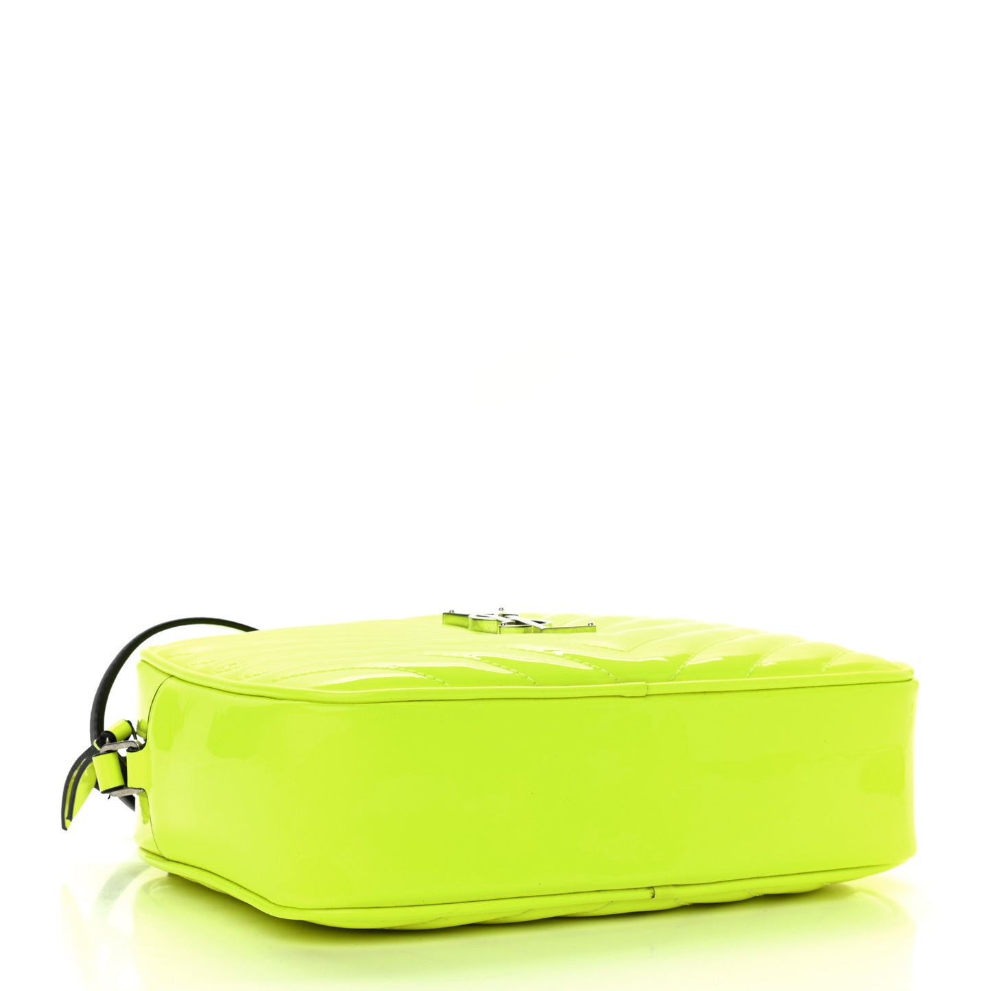 Patent Calfskin Matelasse Monogram Lou Camera Bag Neon Yellow